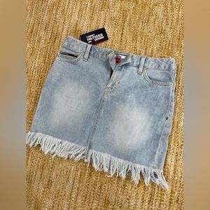 TOMMY HILFIGER blue Jean mini skirt